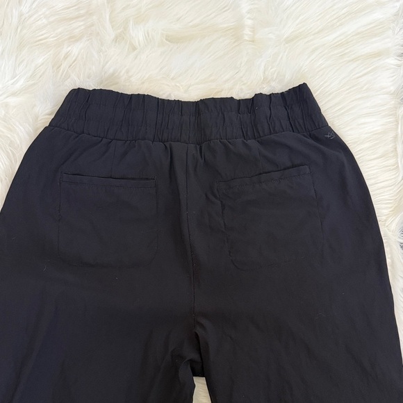 Women's Elastic Waist Track Pants - Black - Picture 4 of 7